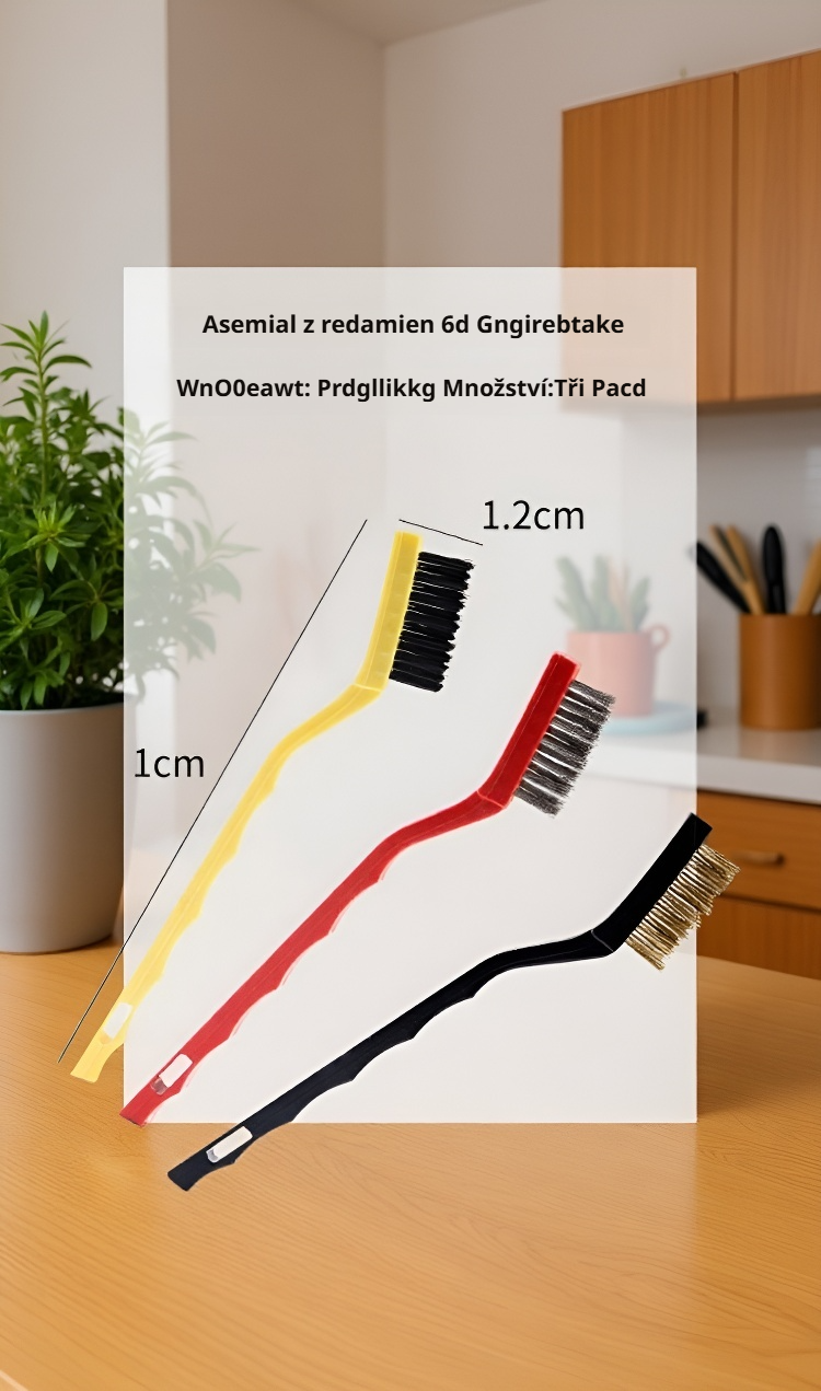 Použití kartáče na čištění sporáku v domácnosti