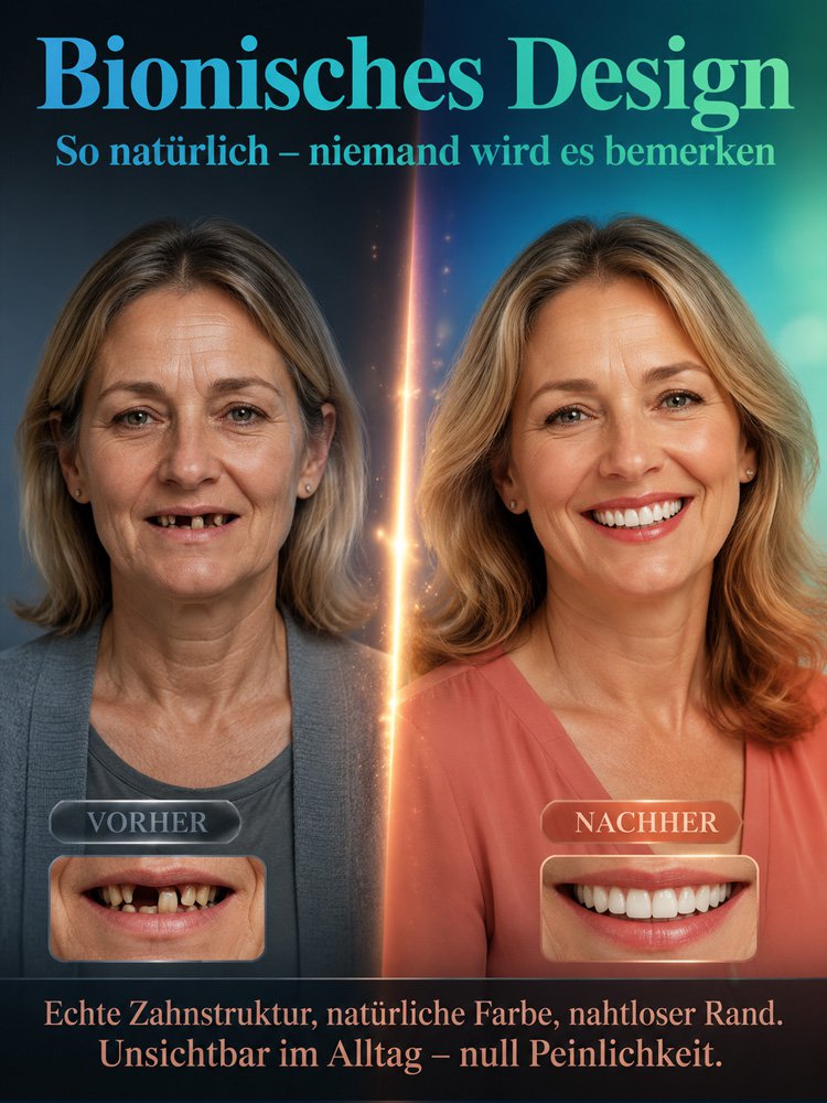 [Unsichtbar und komfortabel] Maßgefertigte voll ausgestattete medizinische Vollprothesen