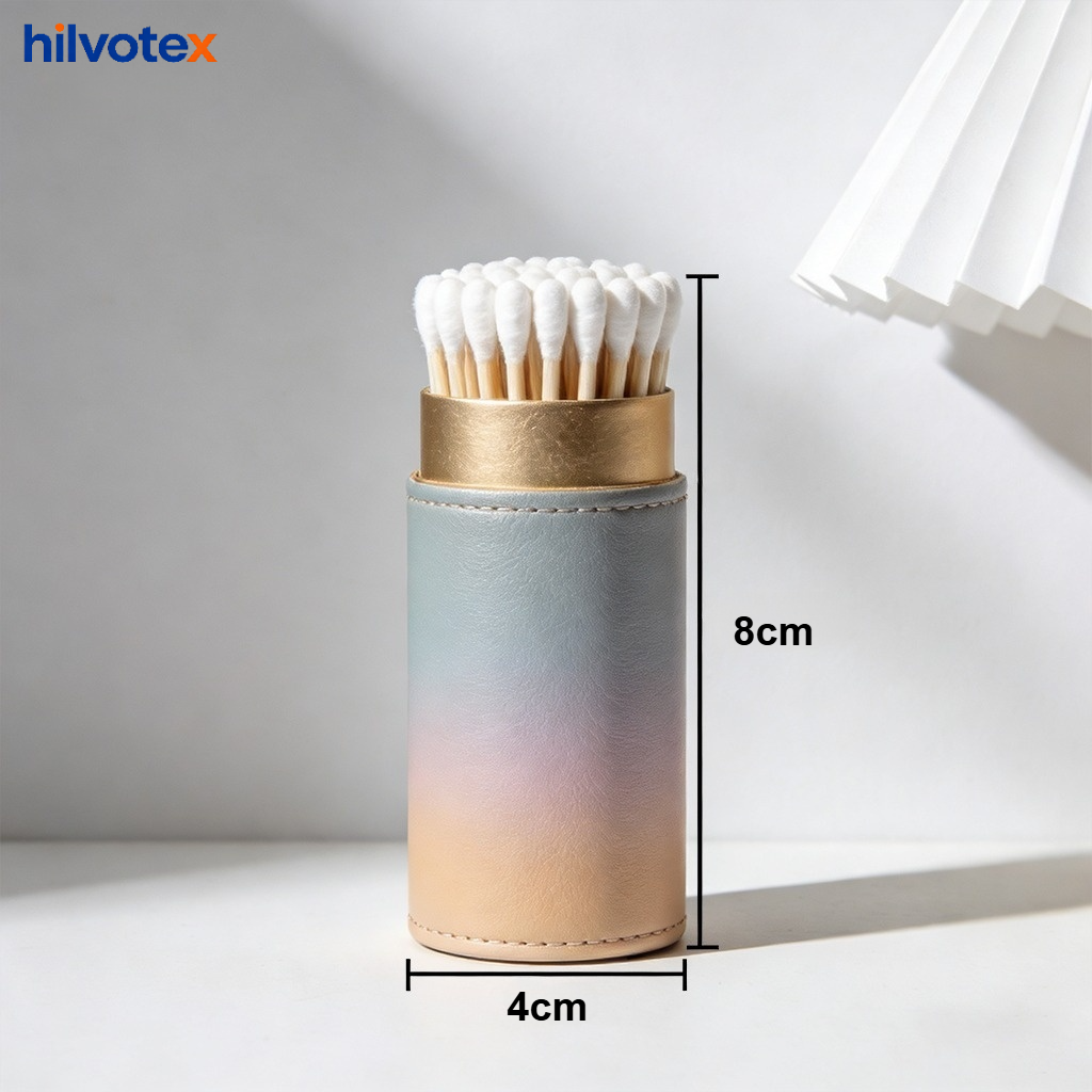 Leather Portable Cotton Swab Holder (5-pack)