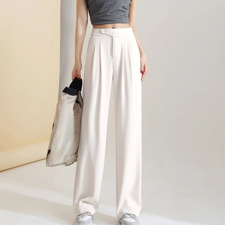 【5kg Schlanker High-Waist Hose】High-Waist Kaschiert & Stilvoll Fließender Stoff Für jede Figur