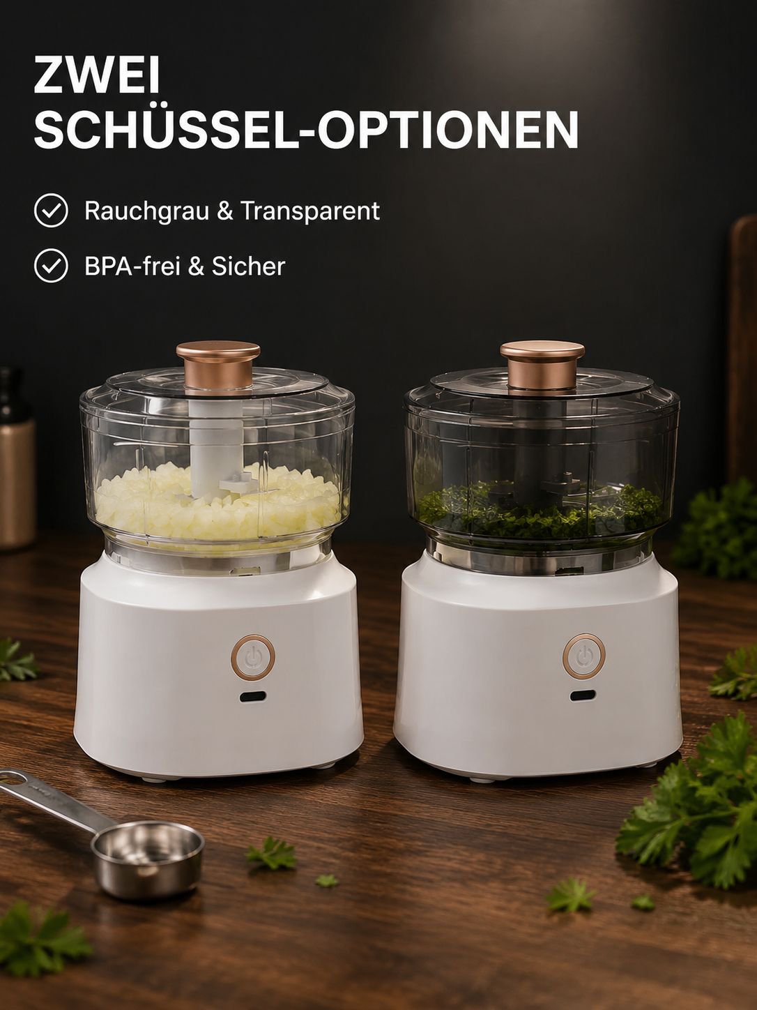 Multifunktionaler Mixer beim Mixen von Obst