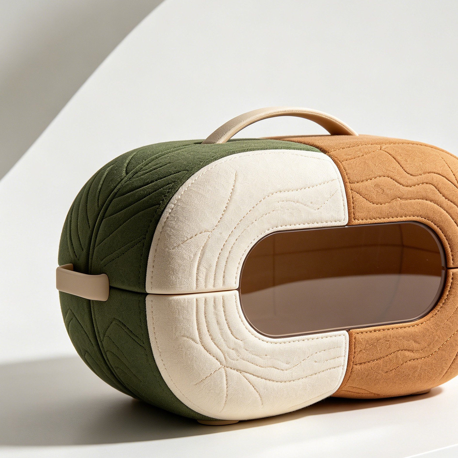 Boîte de rangement élégante en velours pour accessoires