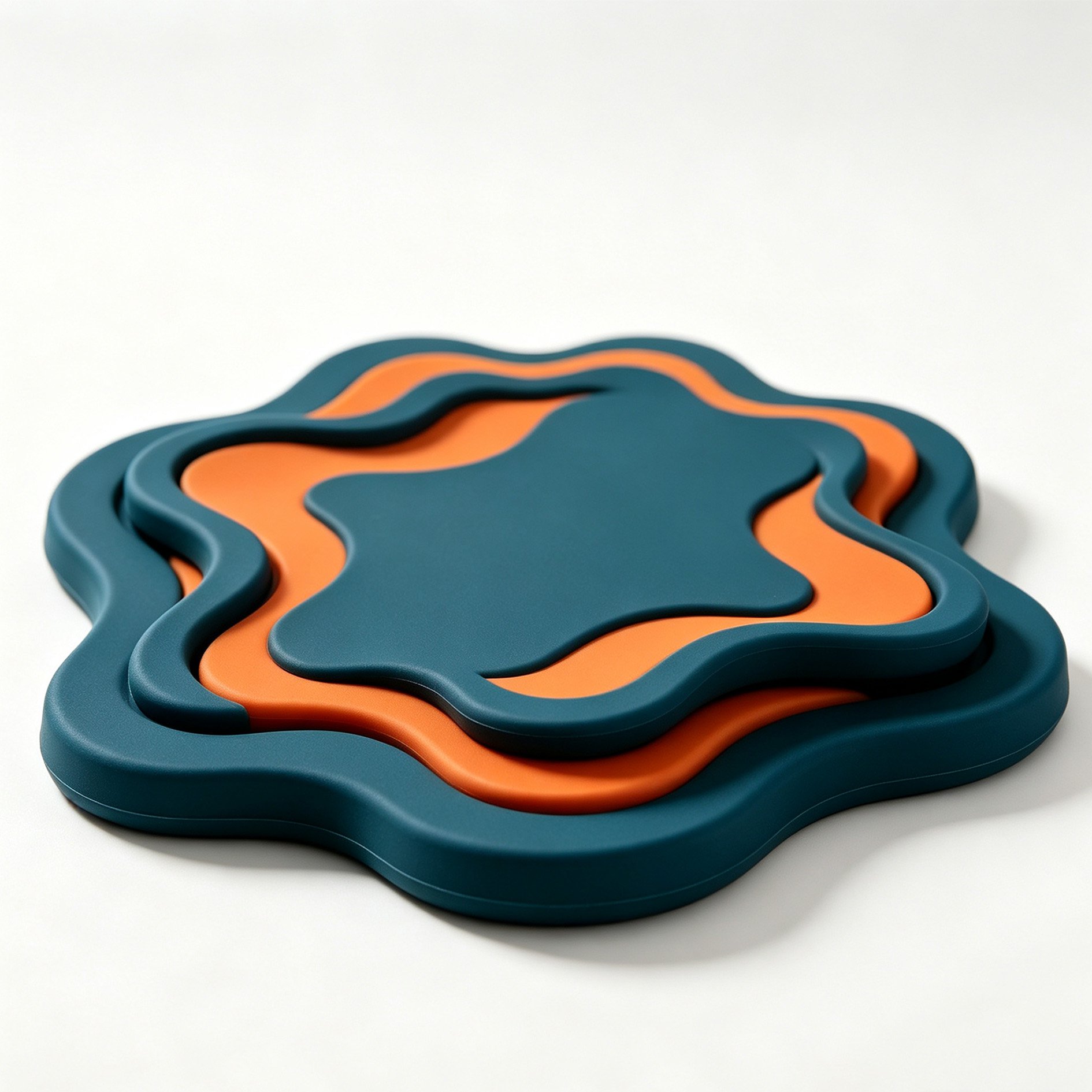 Non-slip silicone pot holder protecting wooden table