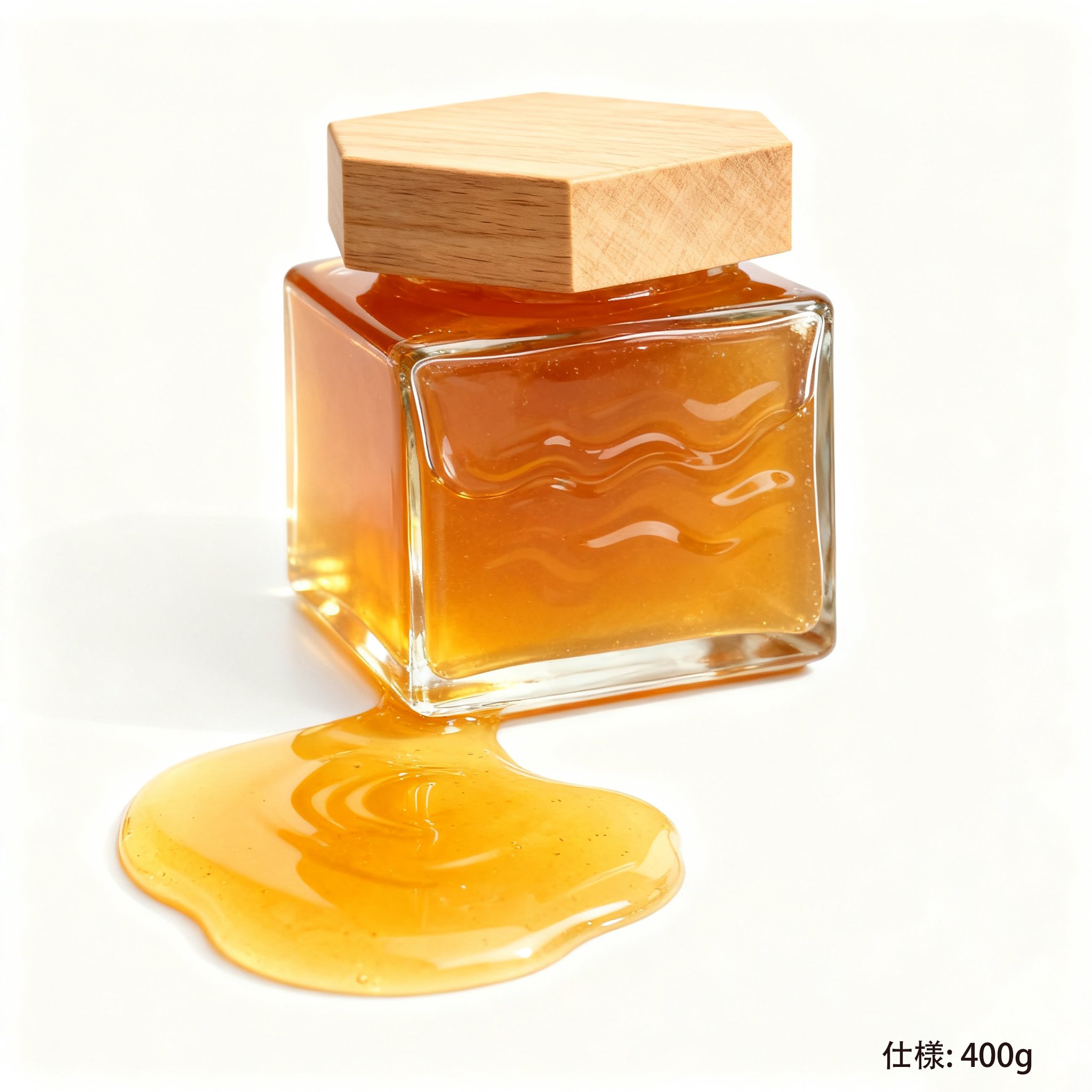 純粋アカシア蜂蜜の透明な色合い