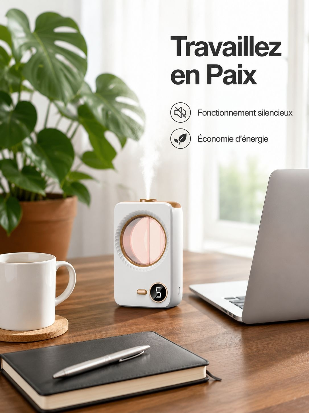 Diffuseur d'humidité intelligent à parfum longue durée avec affichage digital