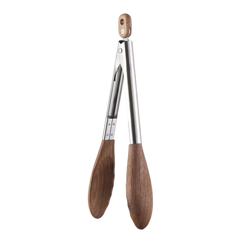 สแตนเลสแหนบอาหารไม้