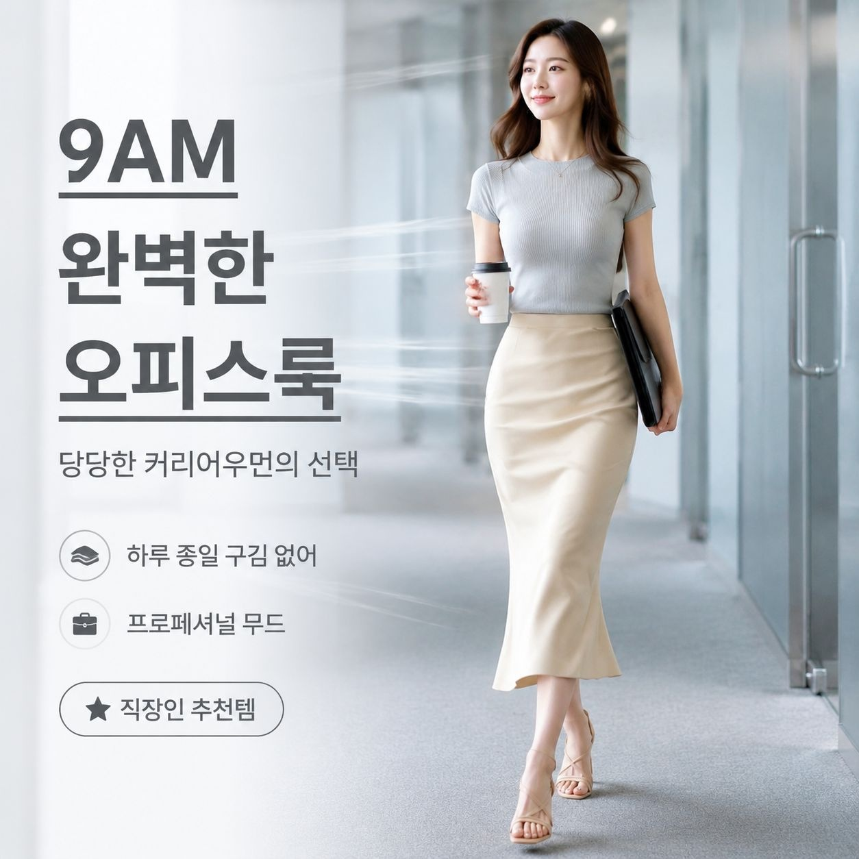 홍콩 여름 스타일의 시크하고 세련된 스트리트 패션: 슬림핏 블루 탑과 스커트 투피스 세트