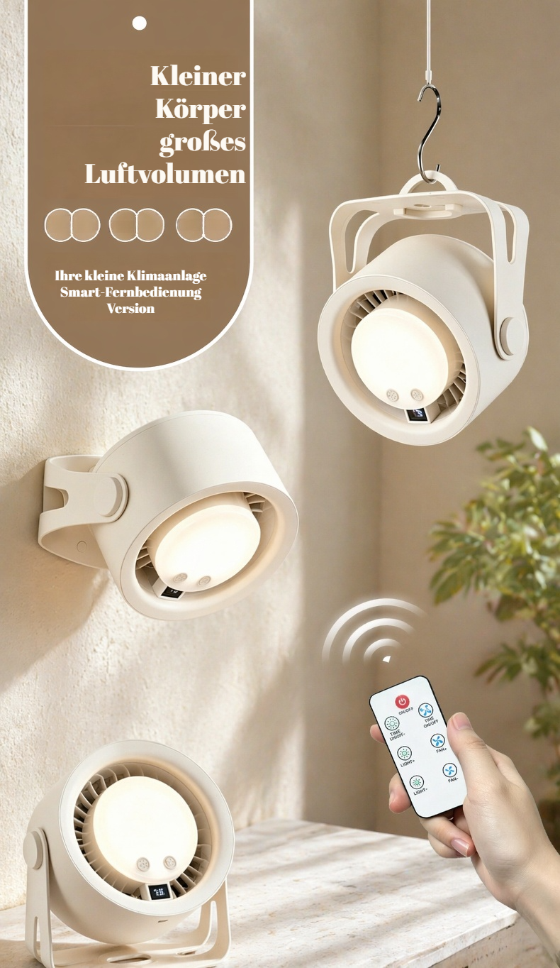 Intelligenter 2-in-1 Tischventilator mit Fernbedienung