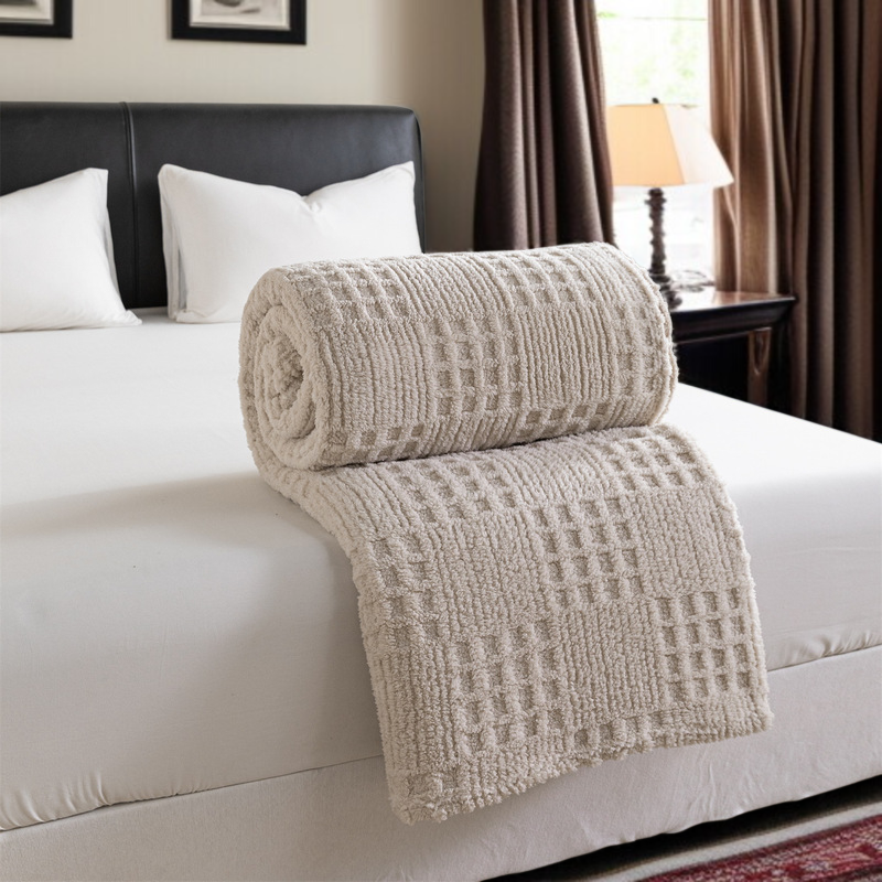 Thickened Warm Plush Blanket Cover Blanket Warm Knitted Home Padded