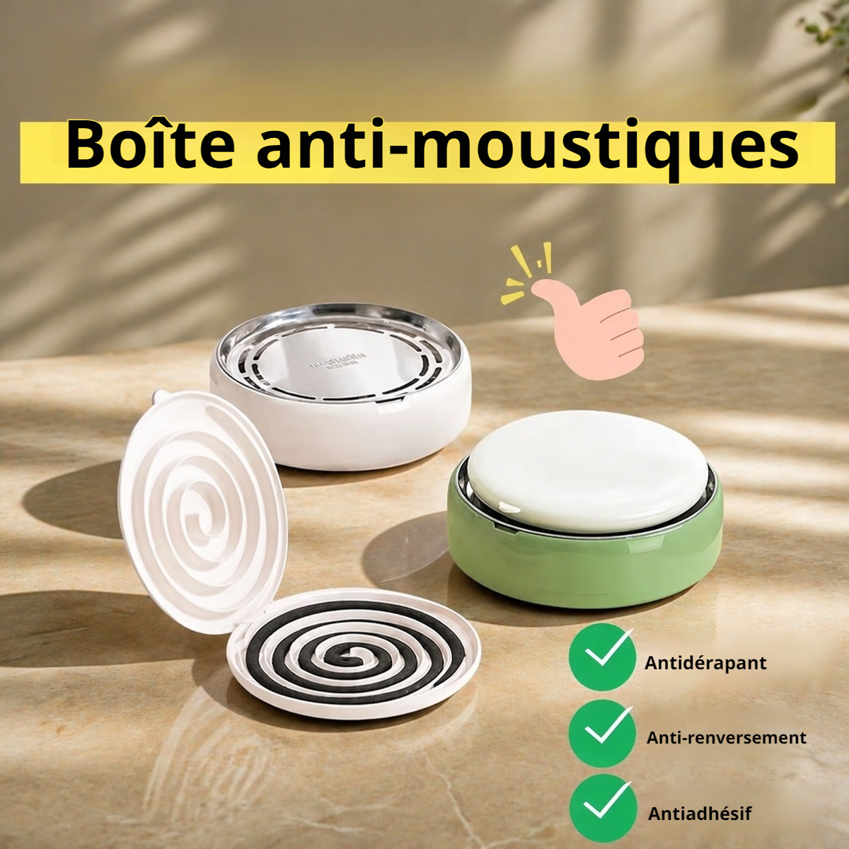 Boîte à spirale anti-moustique multifonctionnelle