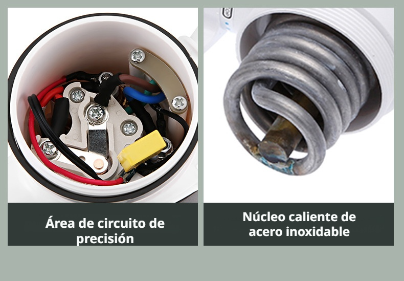 Ahorro de energía con grifo mezclador en invierno
