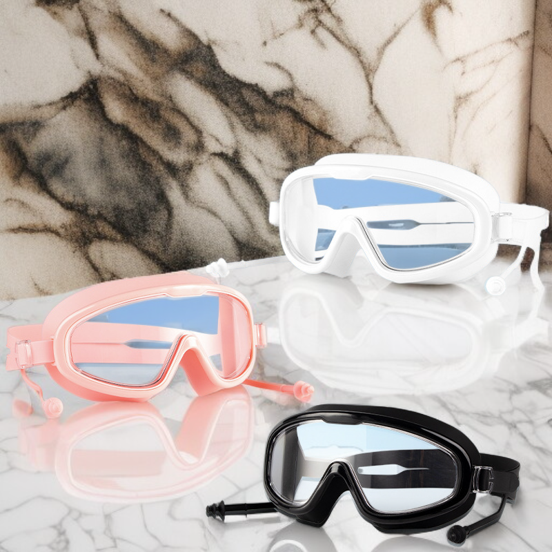 성인용 대형 프레임 방수 방김 수영 고글 HD 컬러 수영 안경
