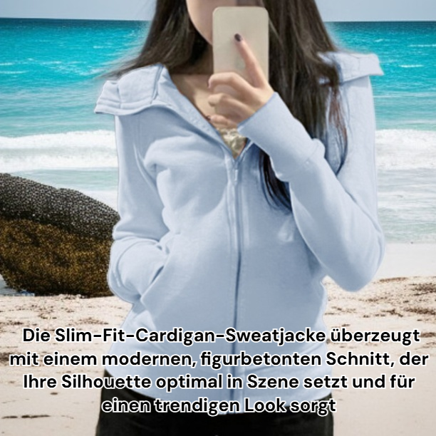 Slim-Fit-Cardigan-Sweatjacke