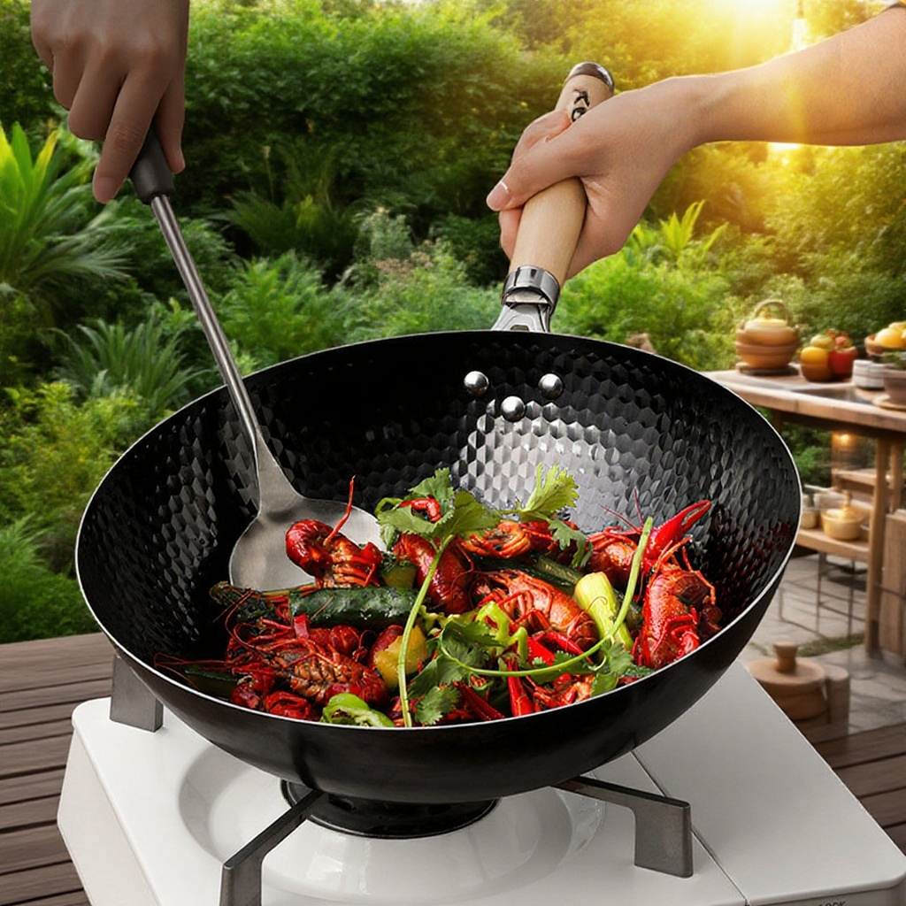 キッチン用無コーティング無粘着フライパン