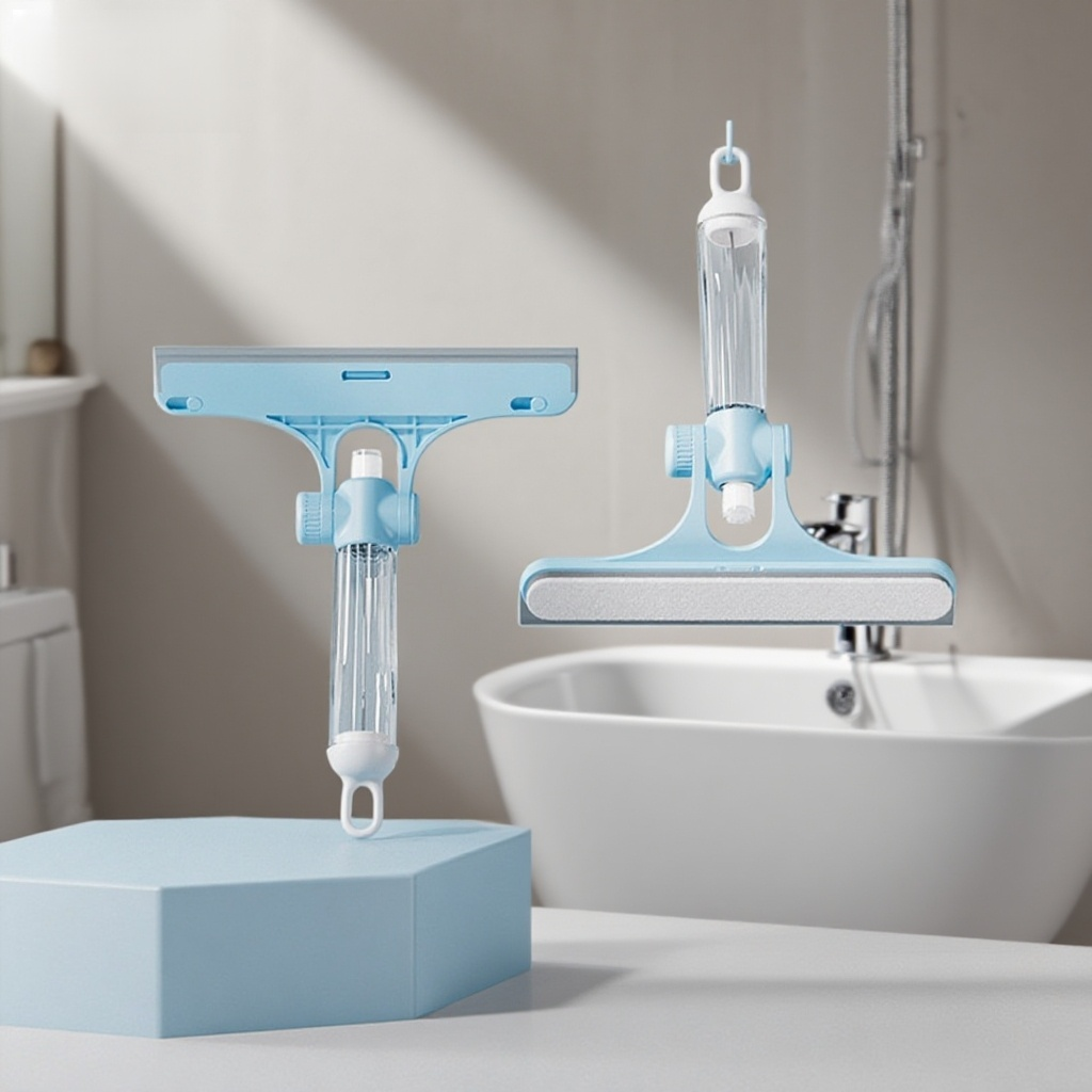 玻璃刮拖把自備噴壺三合一多功能刮水板