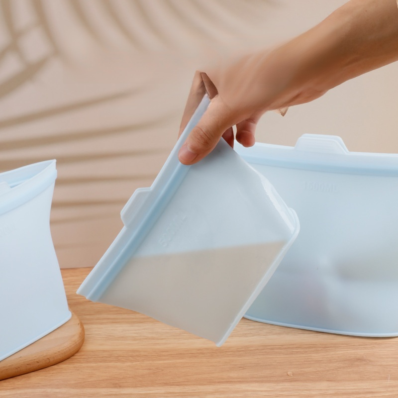 Household food grade silicone fresh-keeping bag