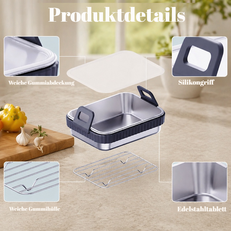 Robustes Edelstahl Backblech für gleichmäßiges Backen