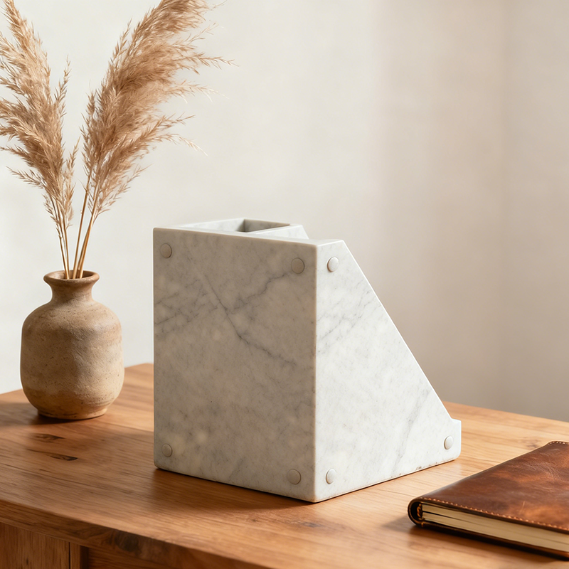 독특한 디자인의 책상 정리 선반 2개입