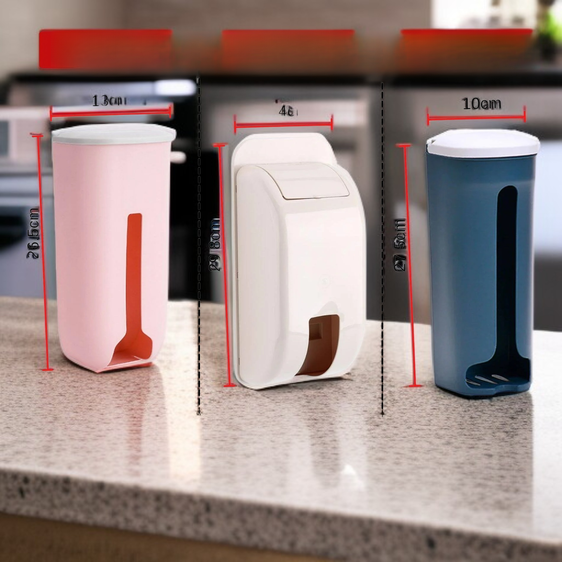 حاوية تخزين بلاستيكية T3008 لحفظ وإدارة مخلفات المطبخ