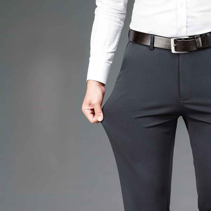 기모 도톰 일자 남바지 추동 와이드 빅사이즈 남성 캐주얼 팬츠 스판 입체 커팅 정장바지