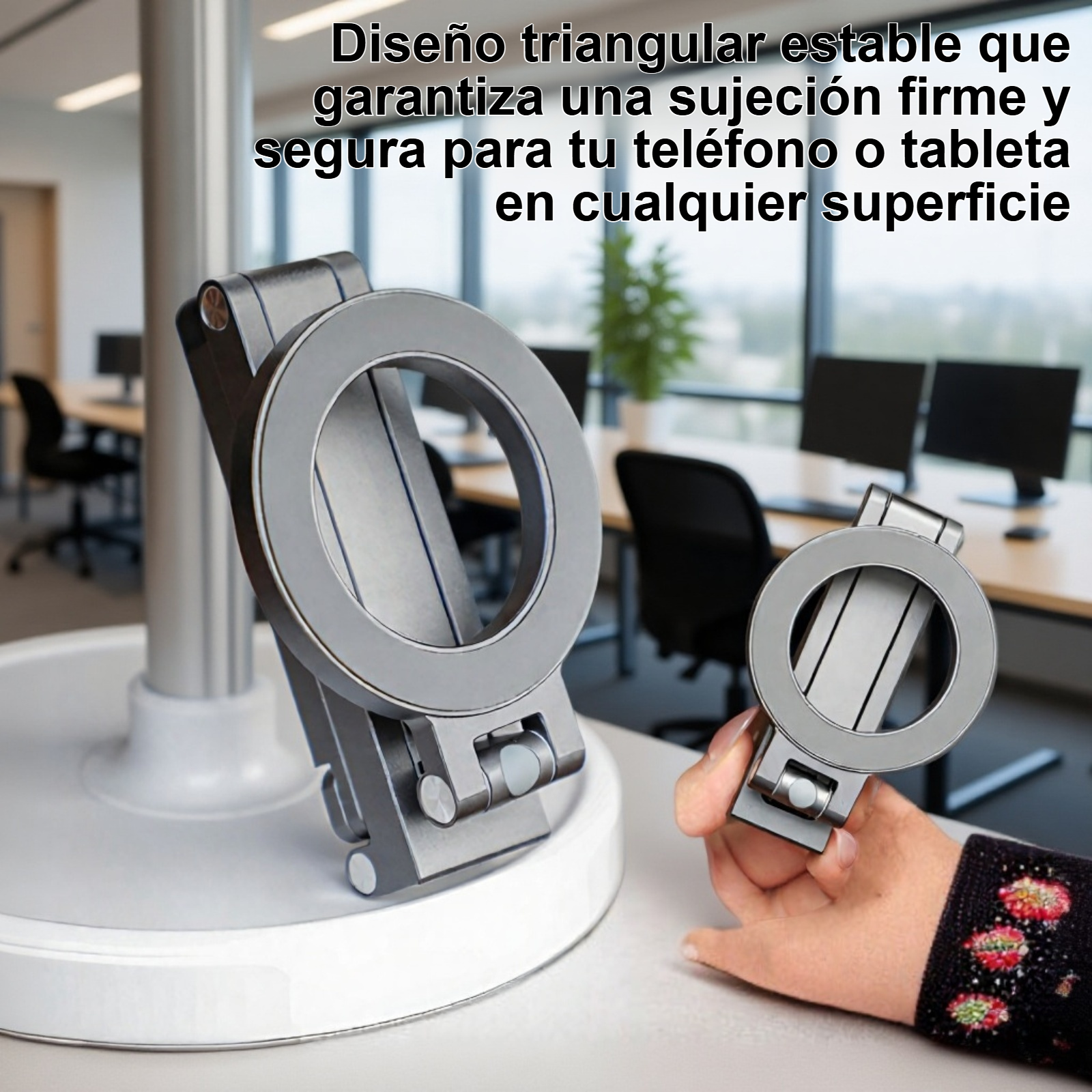 Soporte Ajustable en Forma de Triángulo para Teléfono y Tableta