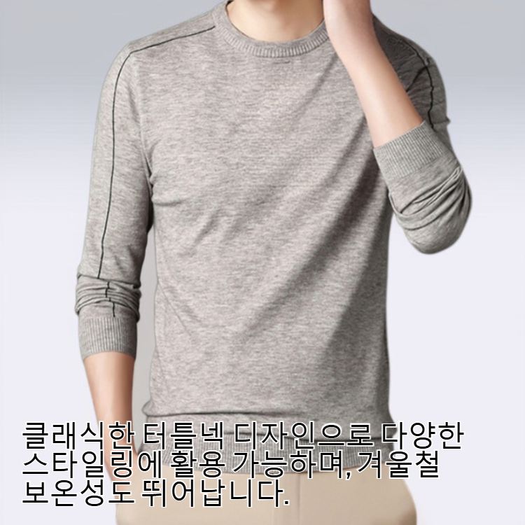 남성 터틀넥 스웨터