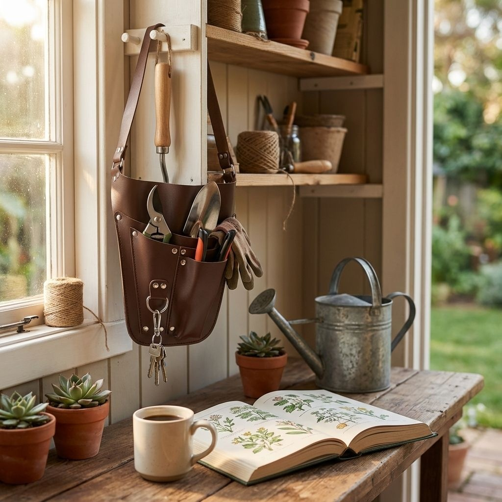 屋外用ガーデニングツール収納ウエストバッグ