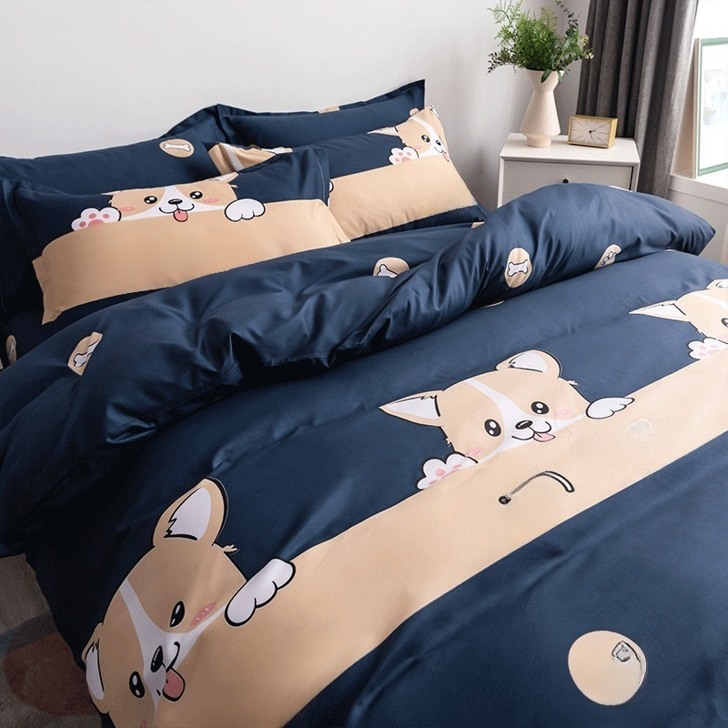 Juego de sábanas, funda de edredón y cubrecolchón para otoño e invierno