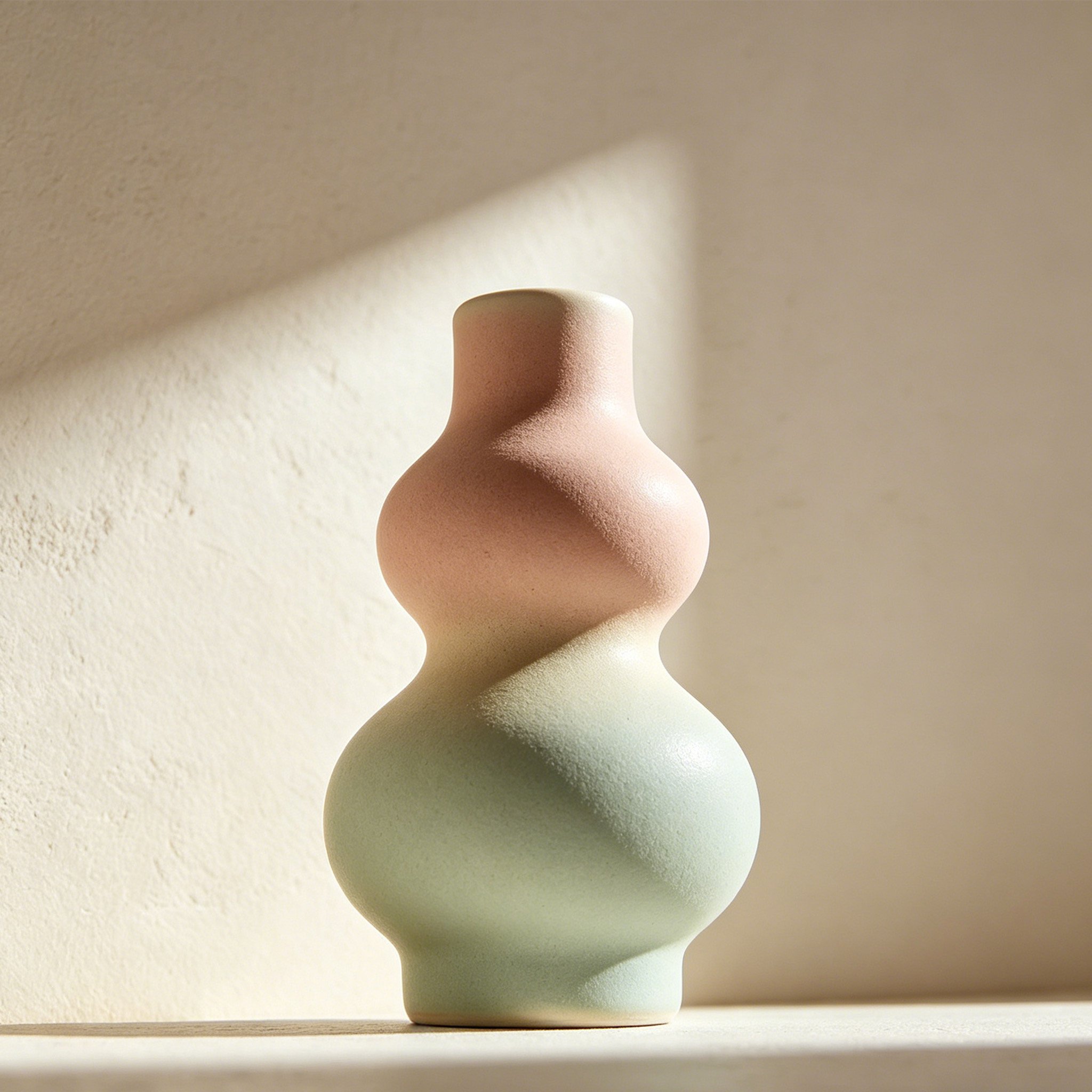 Ręcznie malowane ceramiczne wazony – zestaw dwóch sztuk