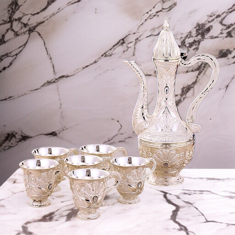 欧風レトロ金属徳利グラスセット