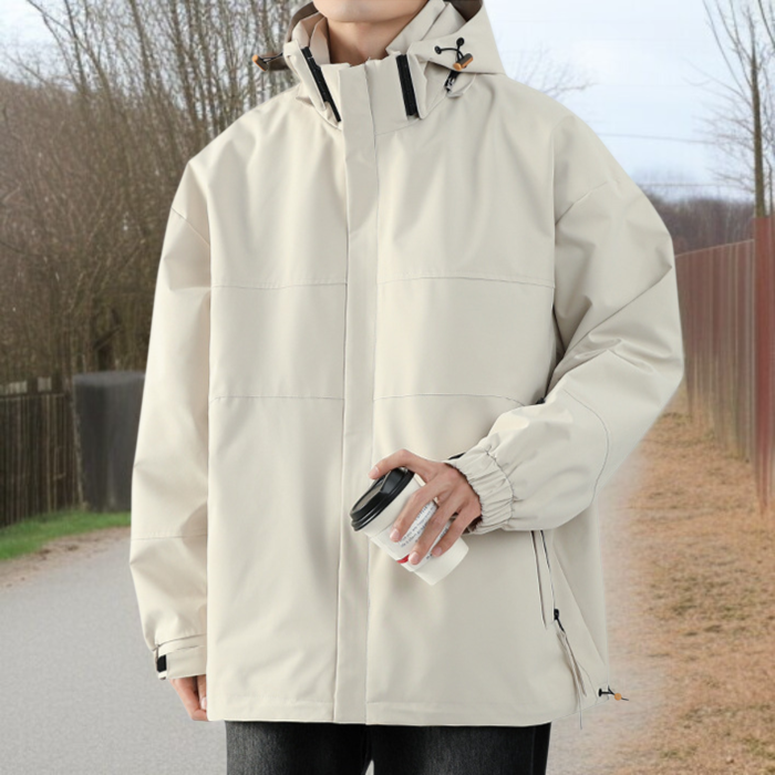 アメリカン・アウトドア・パンチングジャケット 防水機能フード付きアウトドアウィンドブレーカー パンチングジャケット防水フード付き機能アウトドアギア