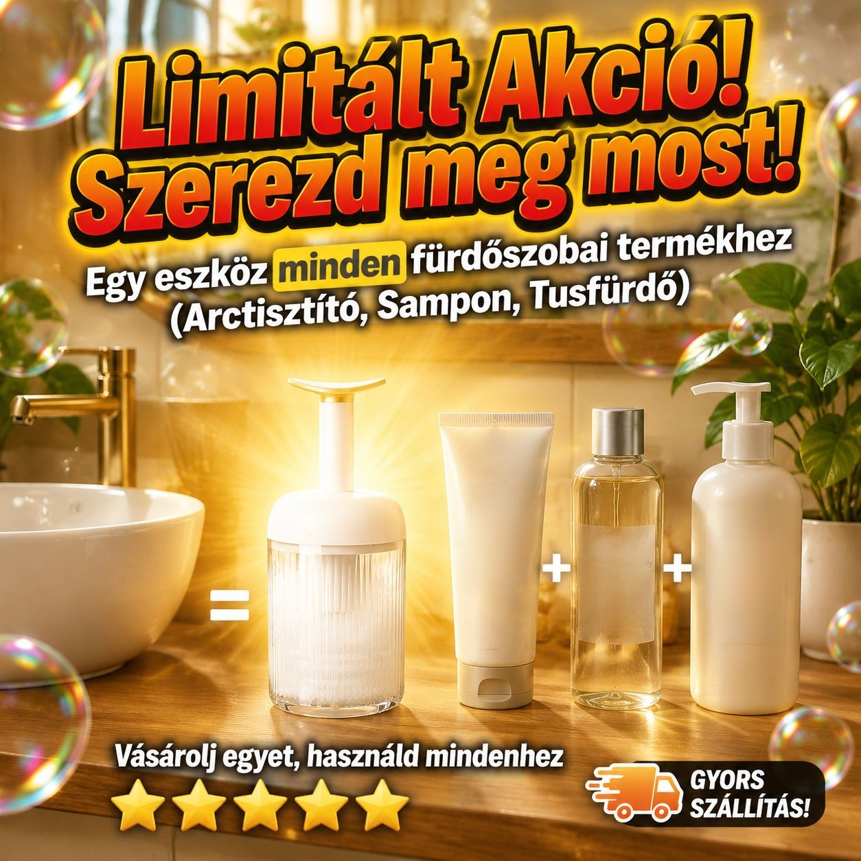 Kézi forgó habkészítő arctisztítóhoz, samponhoz, tusfürdőhöz