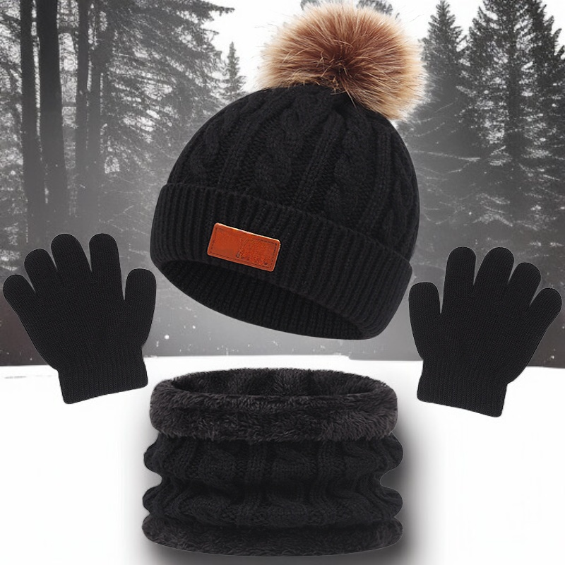 모자, 스카프, 장갑 3종 세트