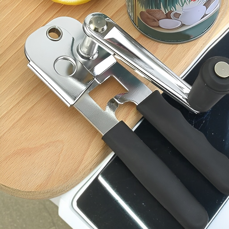 فتاحة علب يدوية للمطبخ، أداة فتح العلب الآمنة