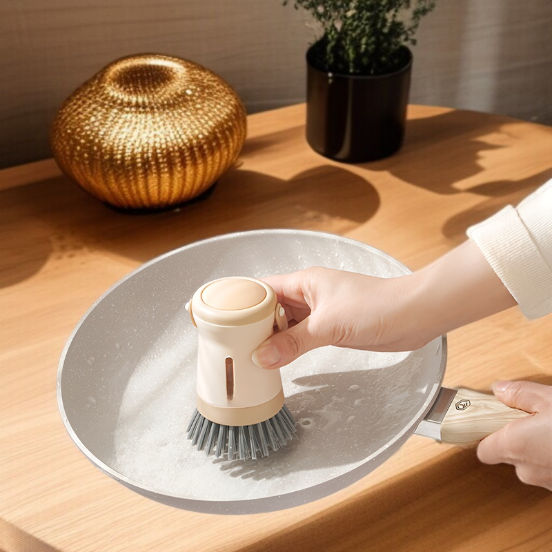 ポットブラシアーティファクトキッチン特別なポットブラシは油に固執せず、ポットを傷つけません多機能クリーニングブラシ家庭用ロングハンドルポットブラシ