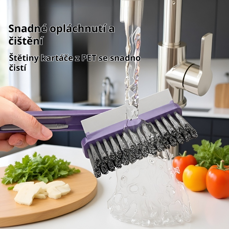 Multifunkční čisticí kartáč na spáry do koupelny