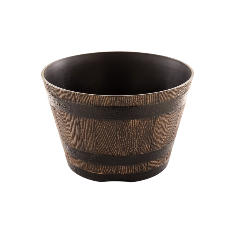 Thickened wooden barrel flower pot