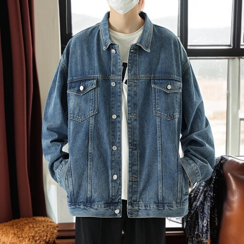 남성 캐주얼 데님 코트