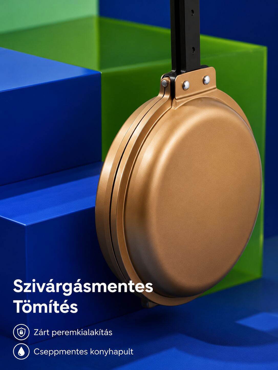 Többfunkciós dupla oldalas serpenyő tojás és steak sütéséhez