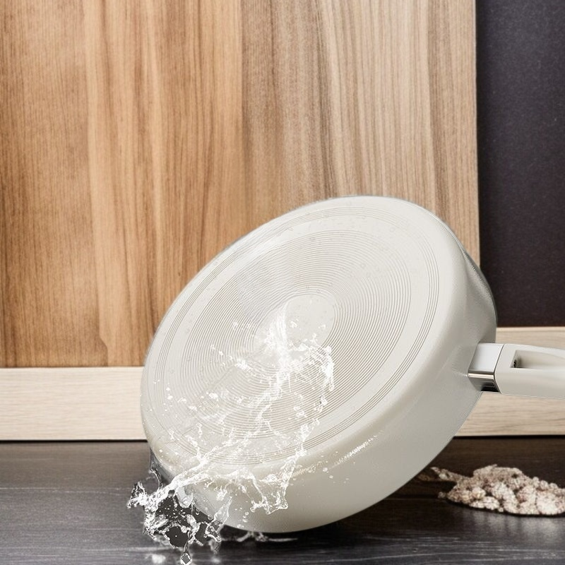 Durable NonStick Household Pan with Fluoride Coating and Stable Grip