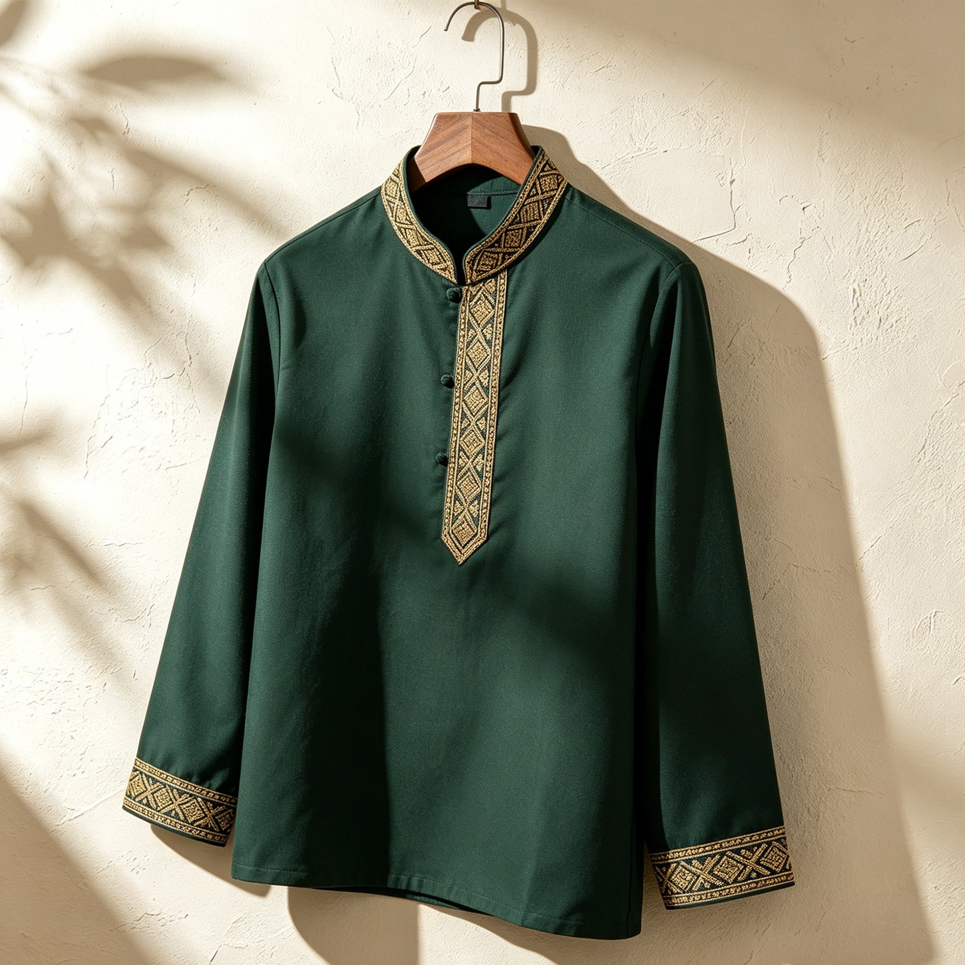 เสื้อยืดแขนยาวผู้ชายแบบลำลอง