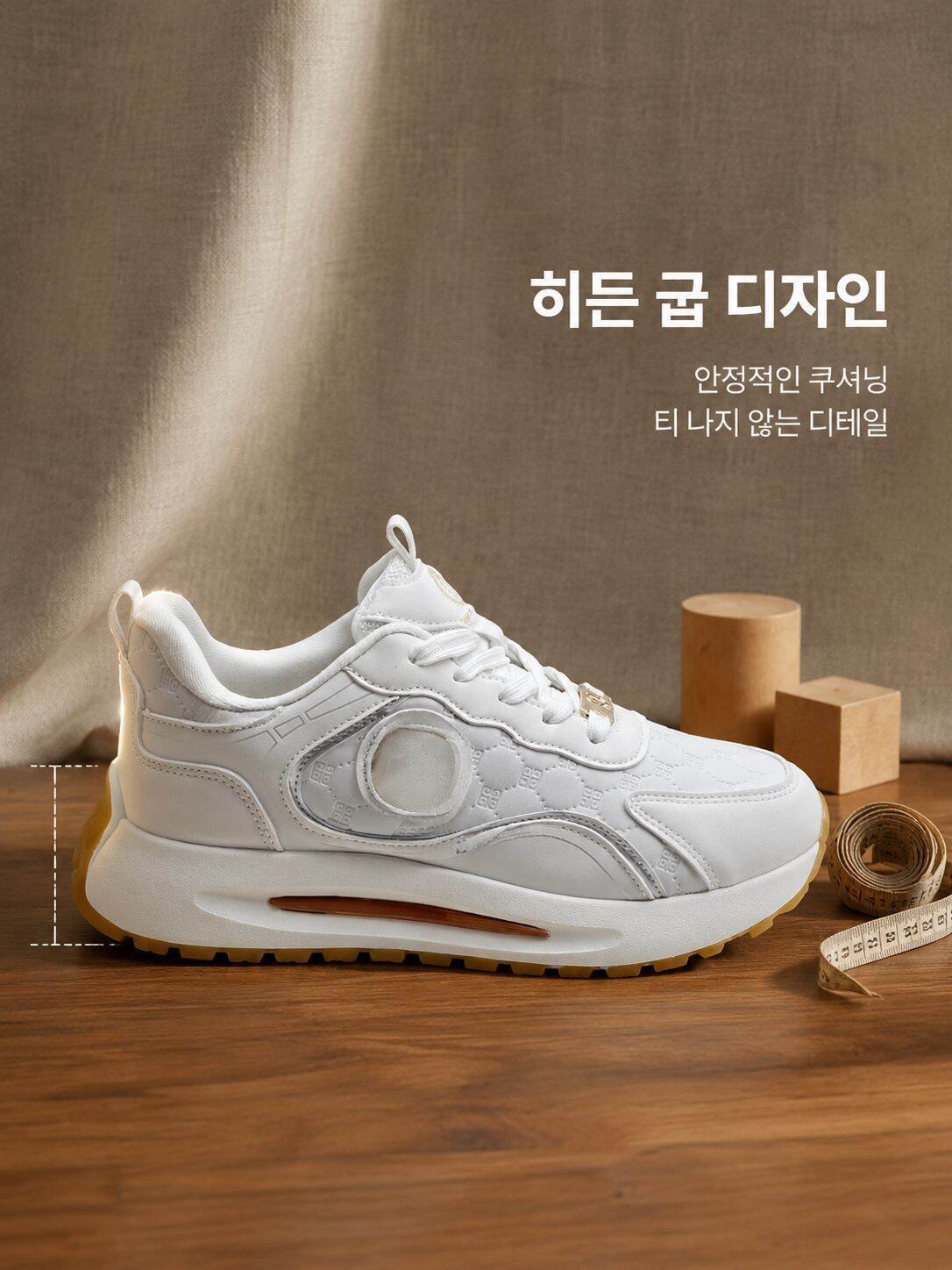 클래식 가죽 스타일 럭셔리 미끄럼 방지 키높이 여성 신발