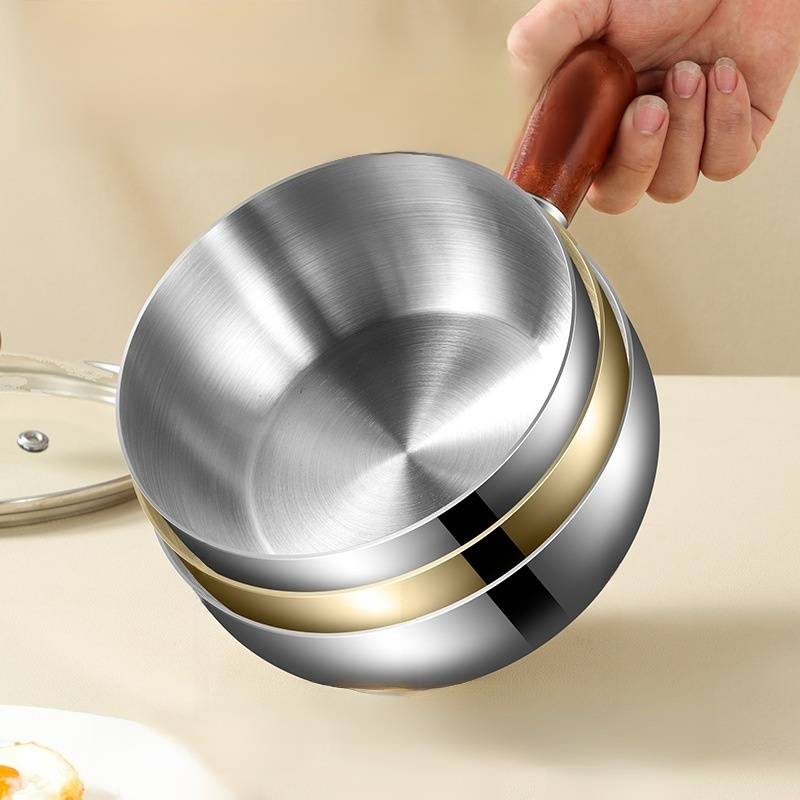 Small Thickened Stainless Steel Milk Pot Without Coating