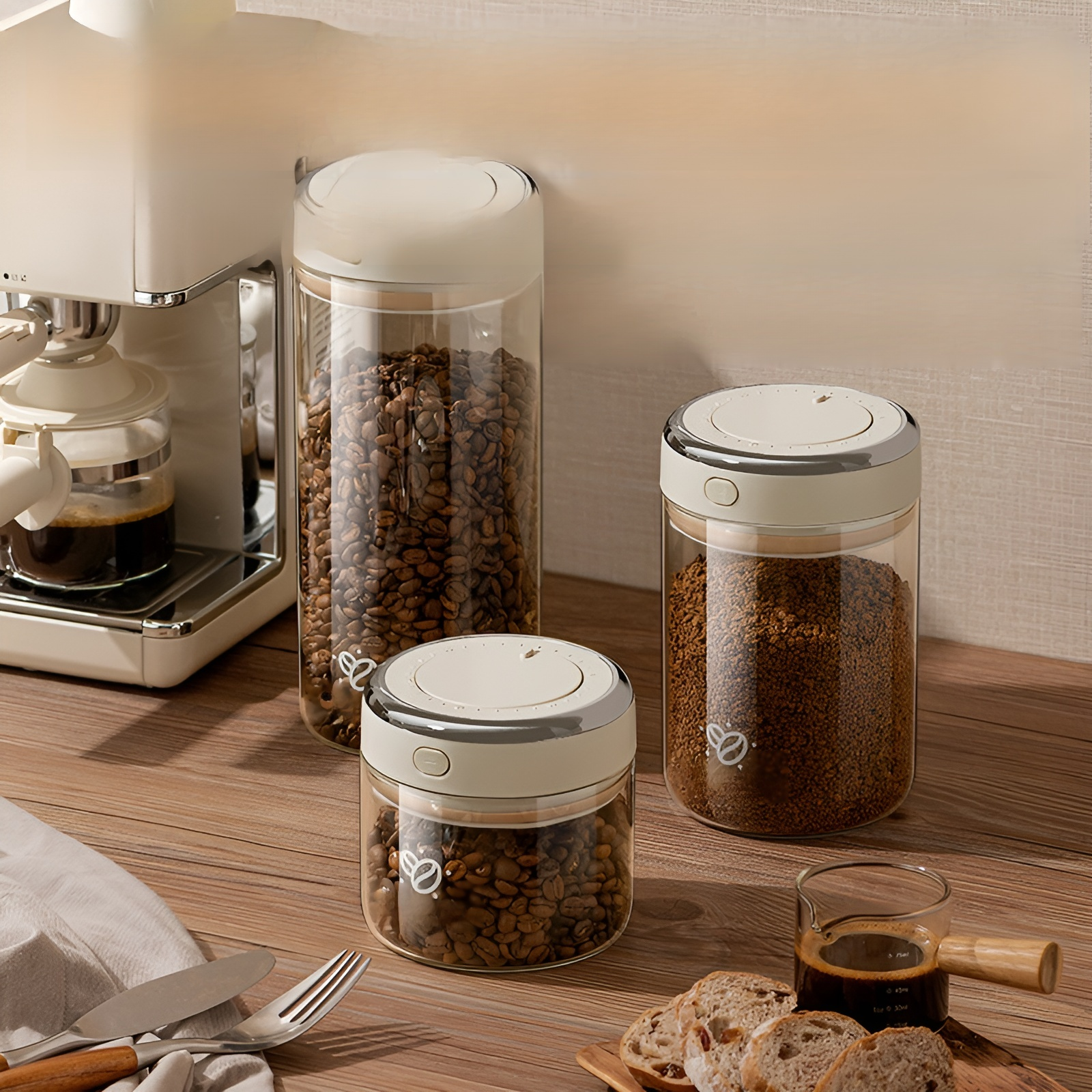 Recipiente Hermético para Café en Polvo al Vacío 