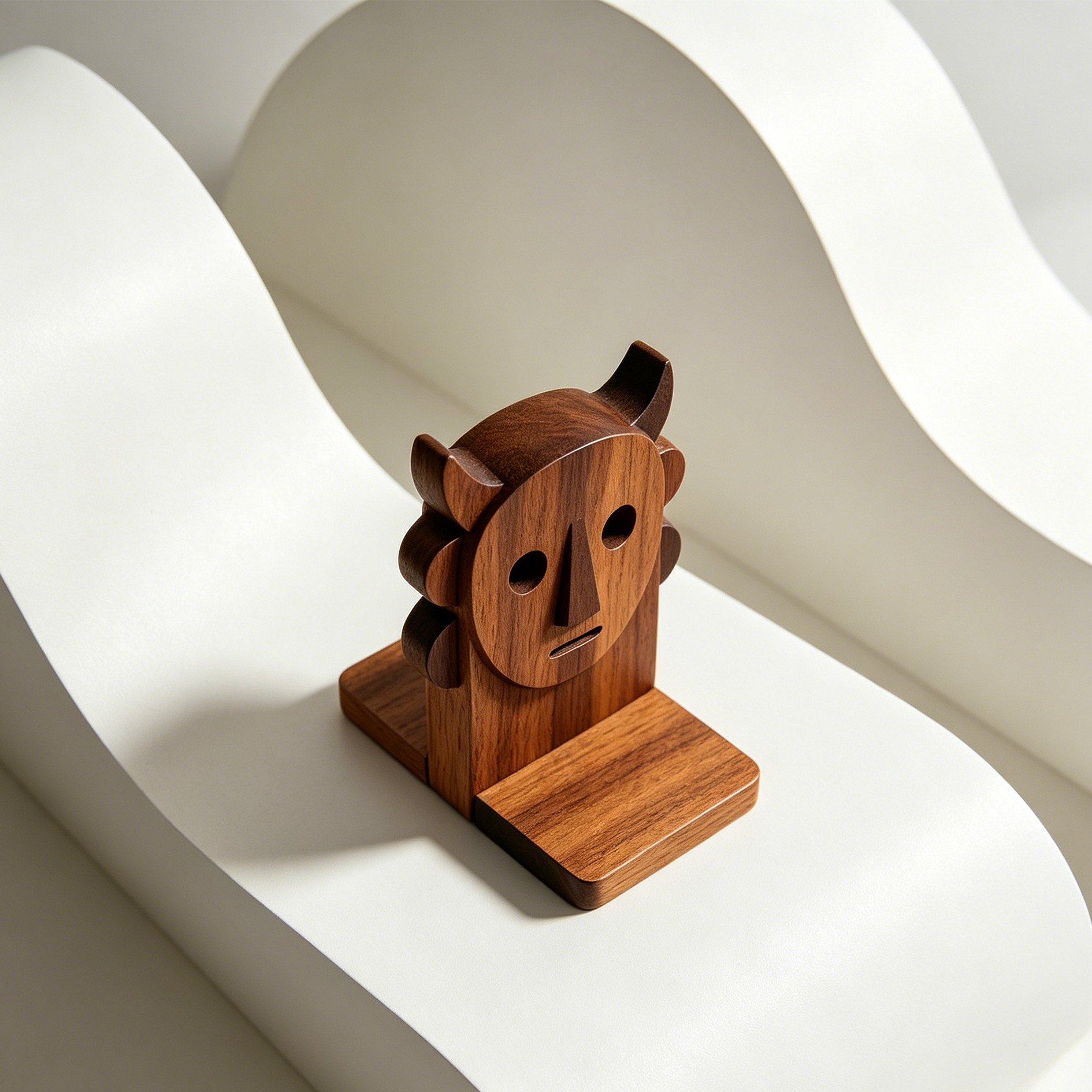 Sujetalibros integrado de madera maciza