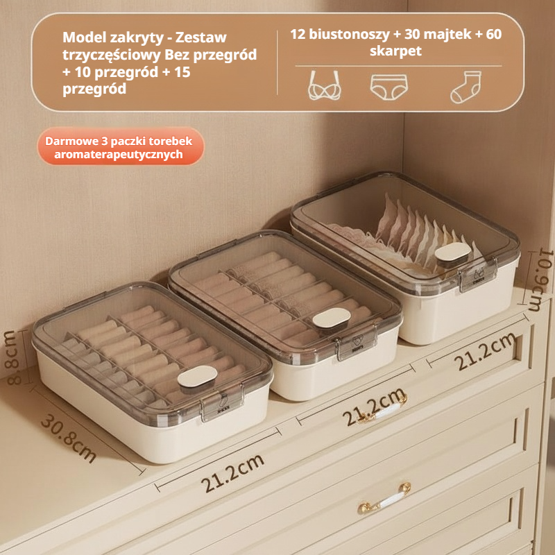  Wielofunkcyjny domowy organizer na ubrania z trzema przegrodami