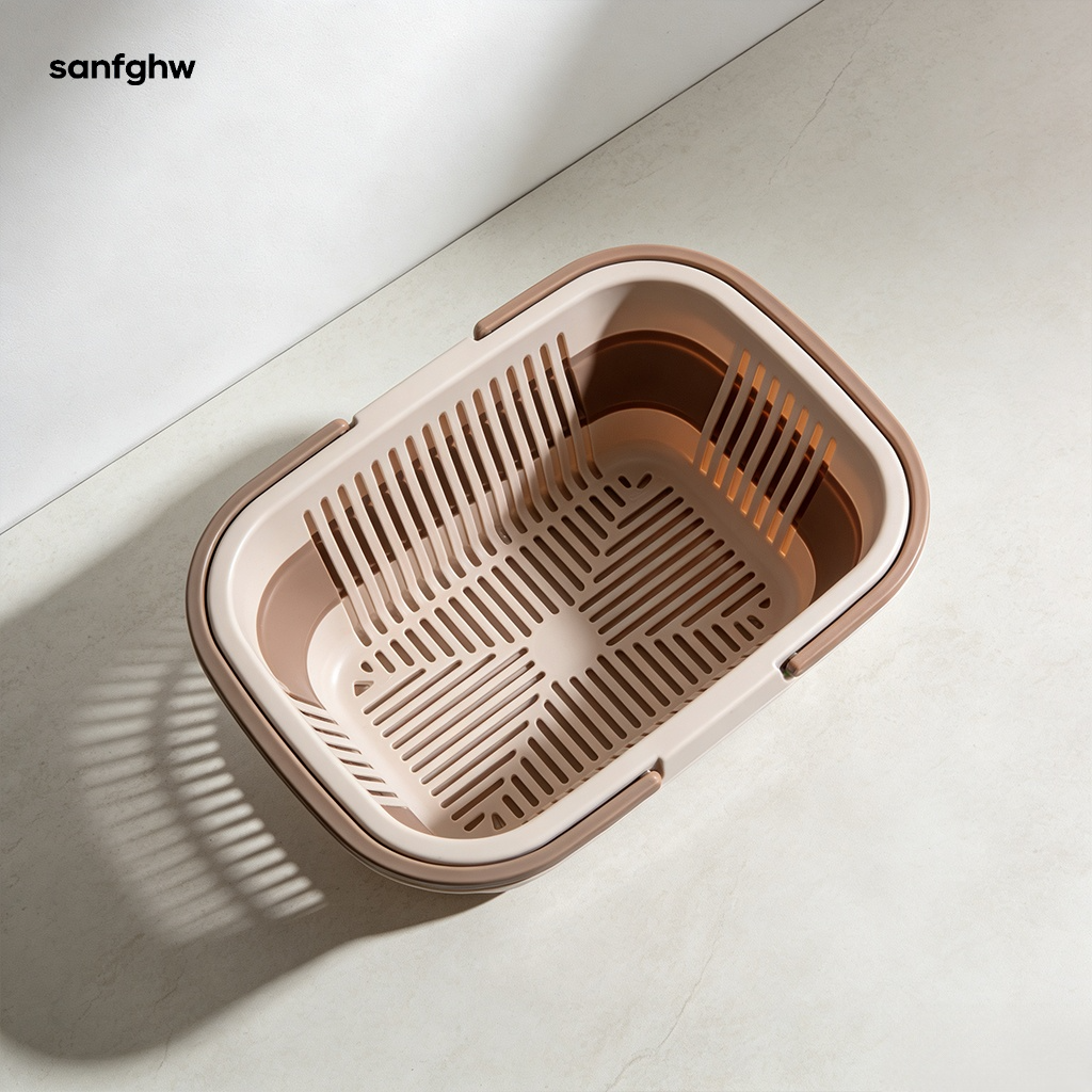 Abtropfkorb zusammengefaltet für einfache Aufbewahrung