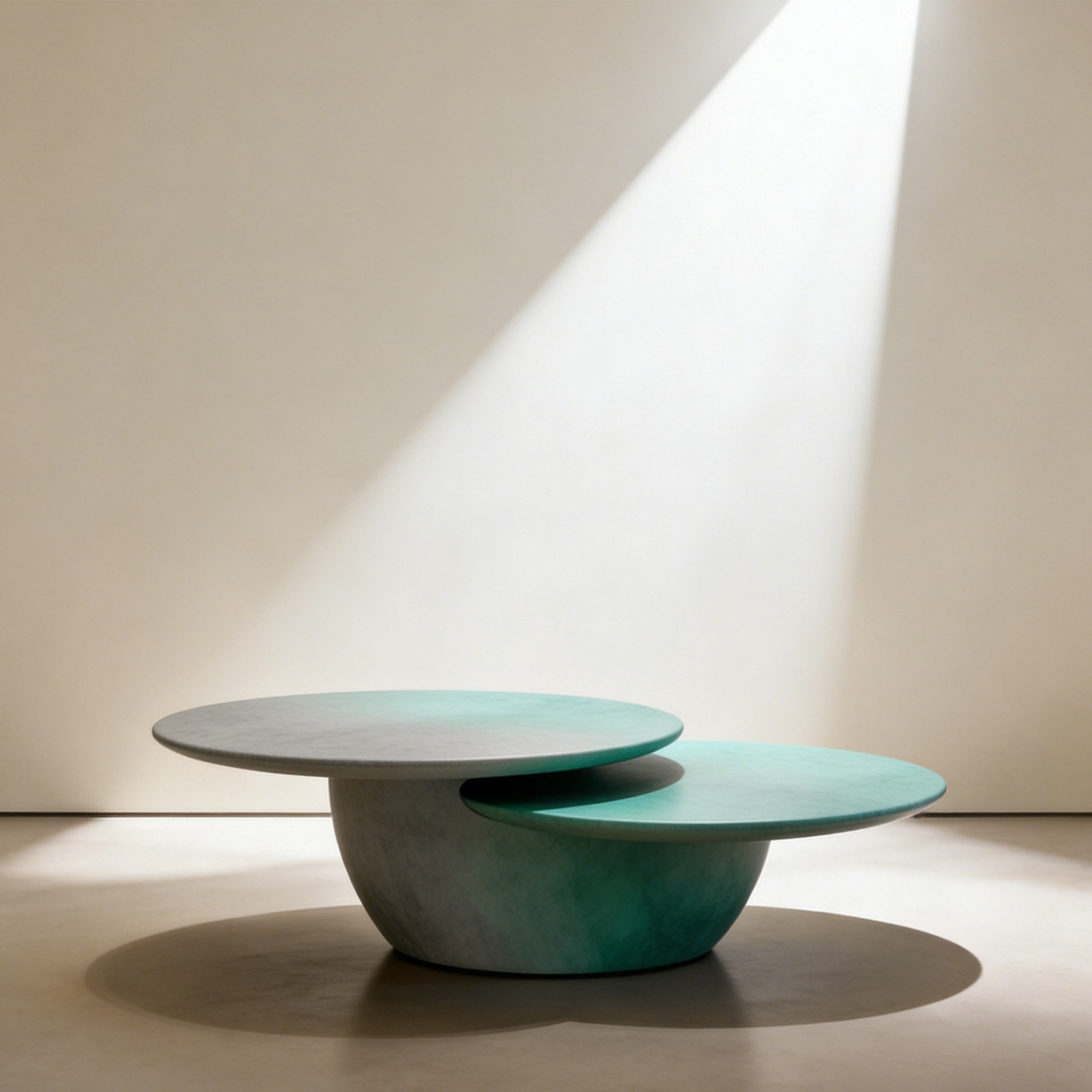 Mesa de salón con doble tablero y diseño creativo