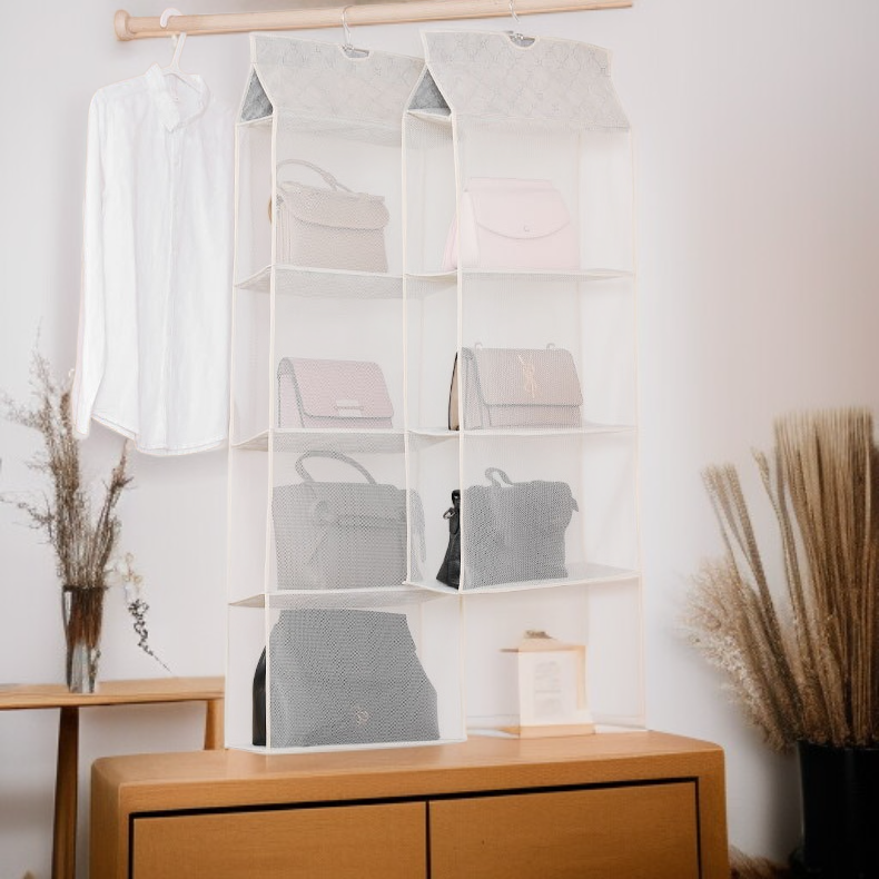 省スペースな多層バッグ収納アイテム