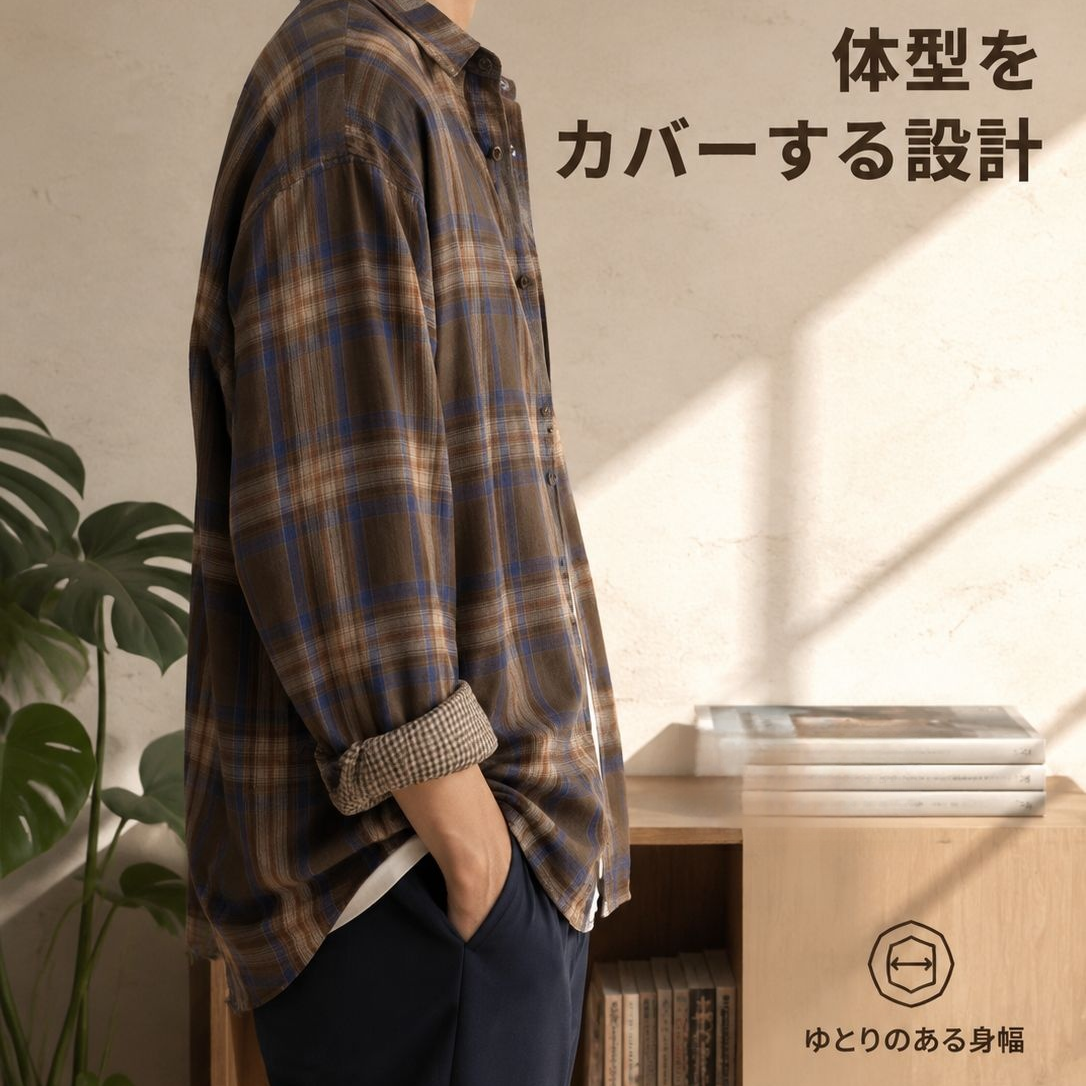 レトロで合わせやすいカジュアルシャツ